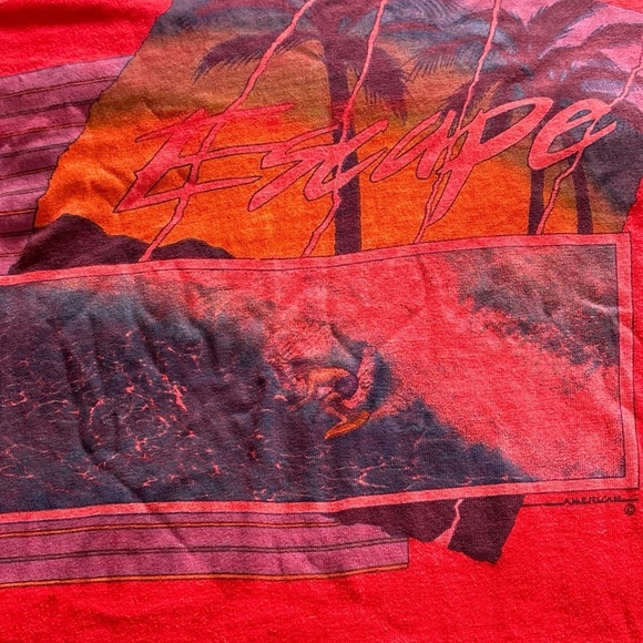 Vintage Sledmens Bert’s Surf  Shop Red T-Shirt Mens SzL(42-44) Single Stitch Y2K - Picture 4 of 10